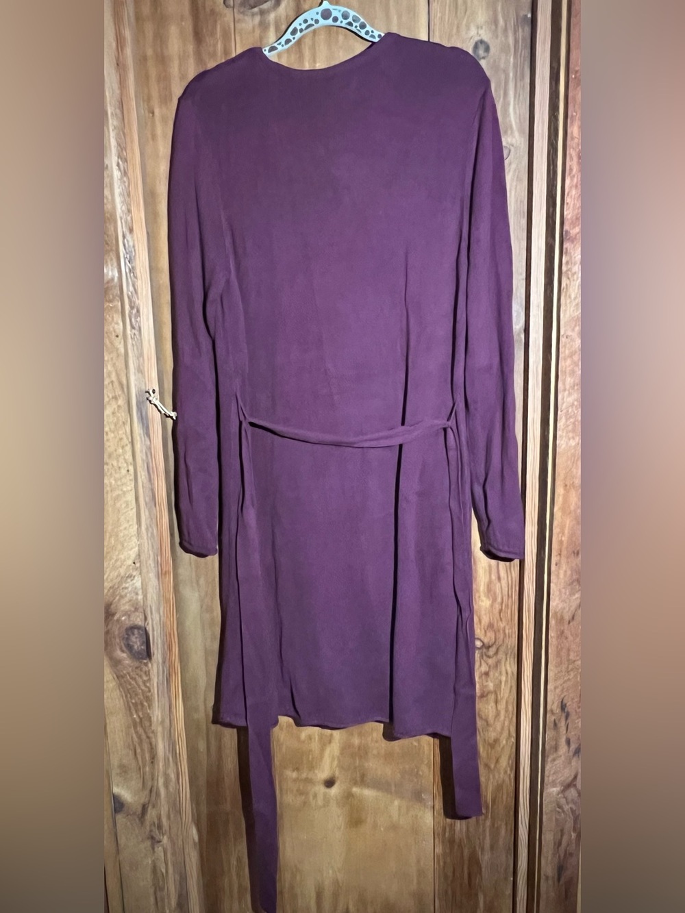 ELLE Plum Ruffled Long Sleeve Knit Cardigan - Picture 5 of 8